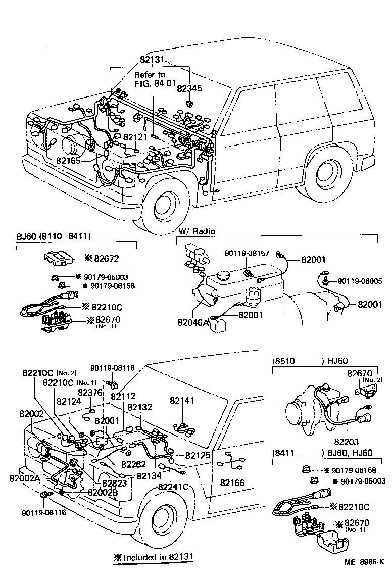 Exploded illustration ME8986K