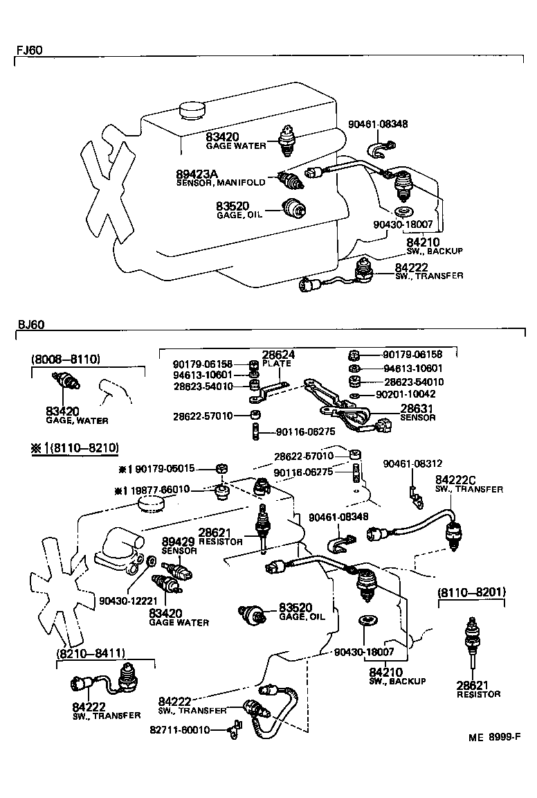Exploded illustration ME8999F