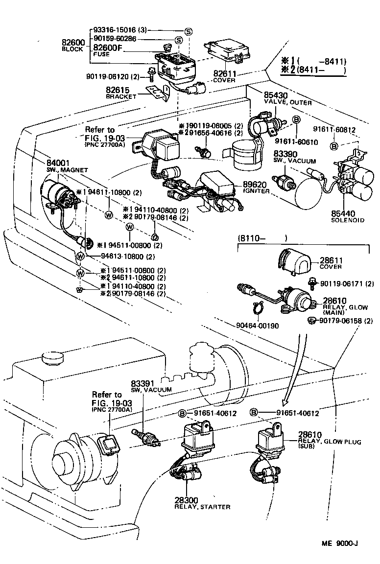 Exploded illustration ME9000J