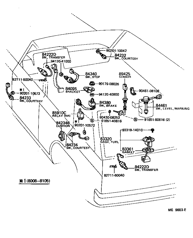 Exploded illustration ME9003E