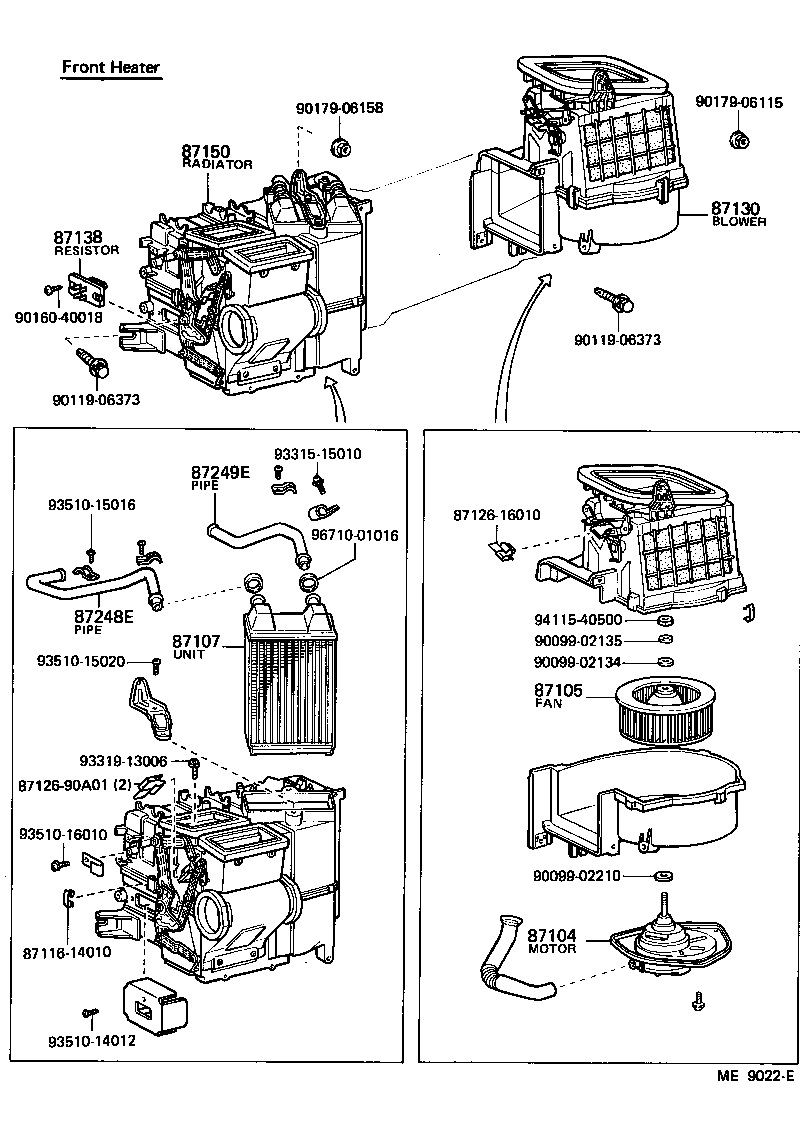 Exploded illustration ME9022E