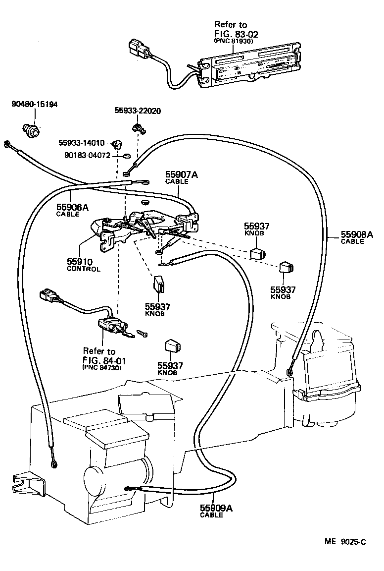 Exploded illustration ME9025C