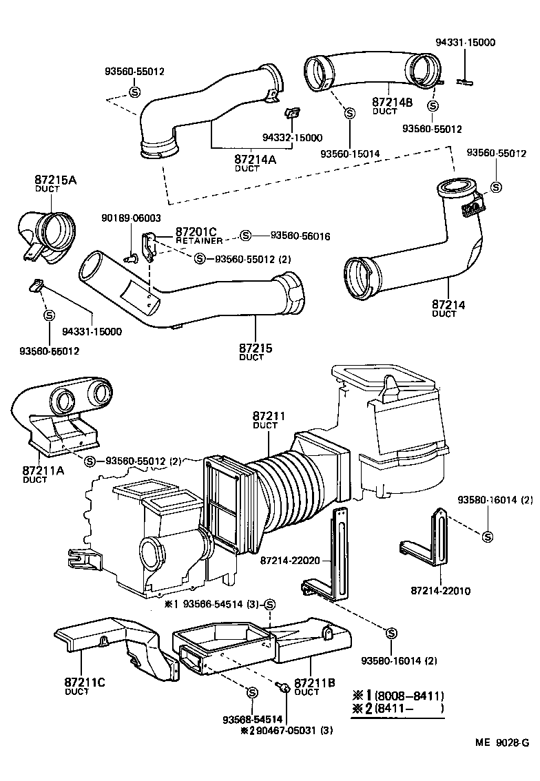 Exploded illustration ME9028G