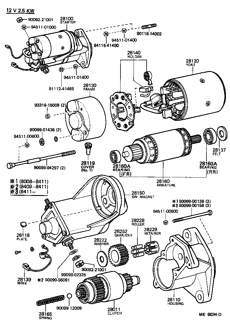 Exploded illustration ME9034D