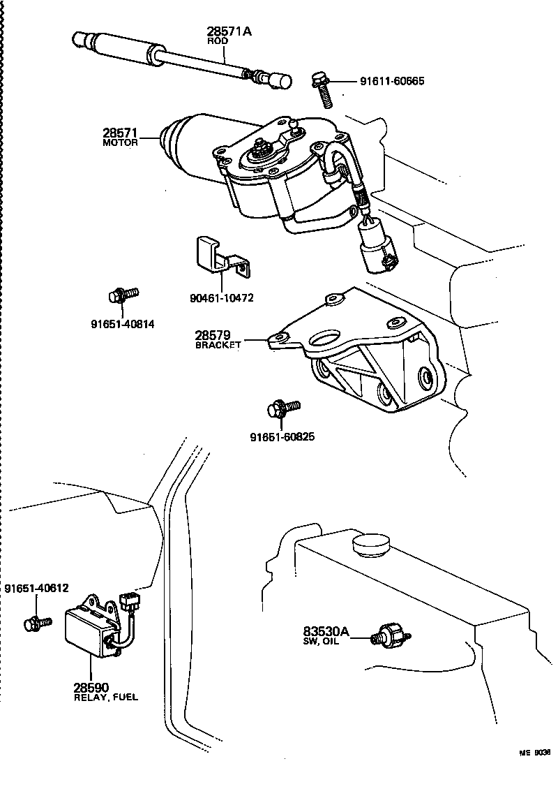 Exploded illustration ME9036