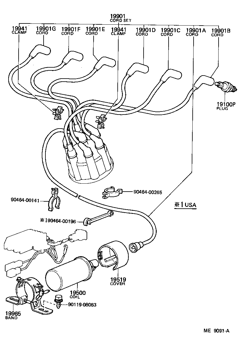 Exploded illustration ME9091A