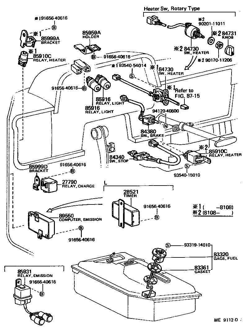 Exploded illustration ME9112D