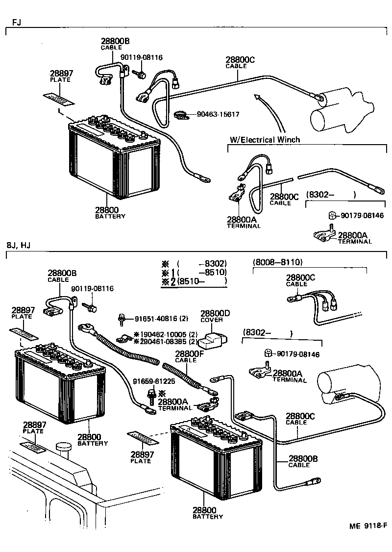 Exploded illustration ME9118F