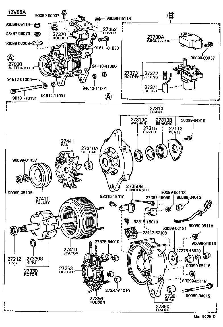 Exploded illustration ME9128D