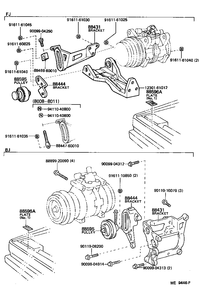 Exploded illustration ME9446F