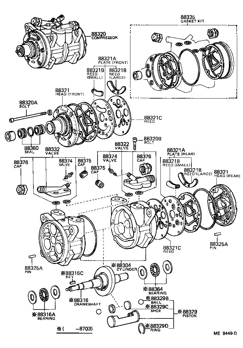 Exploded illustration ME9449D