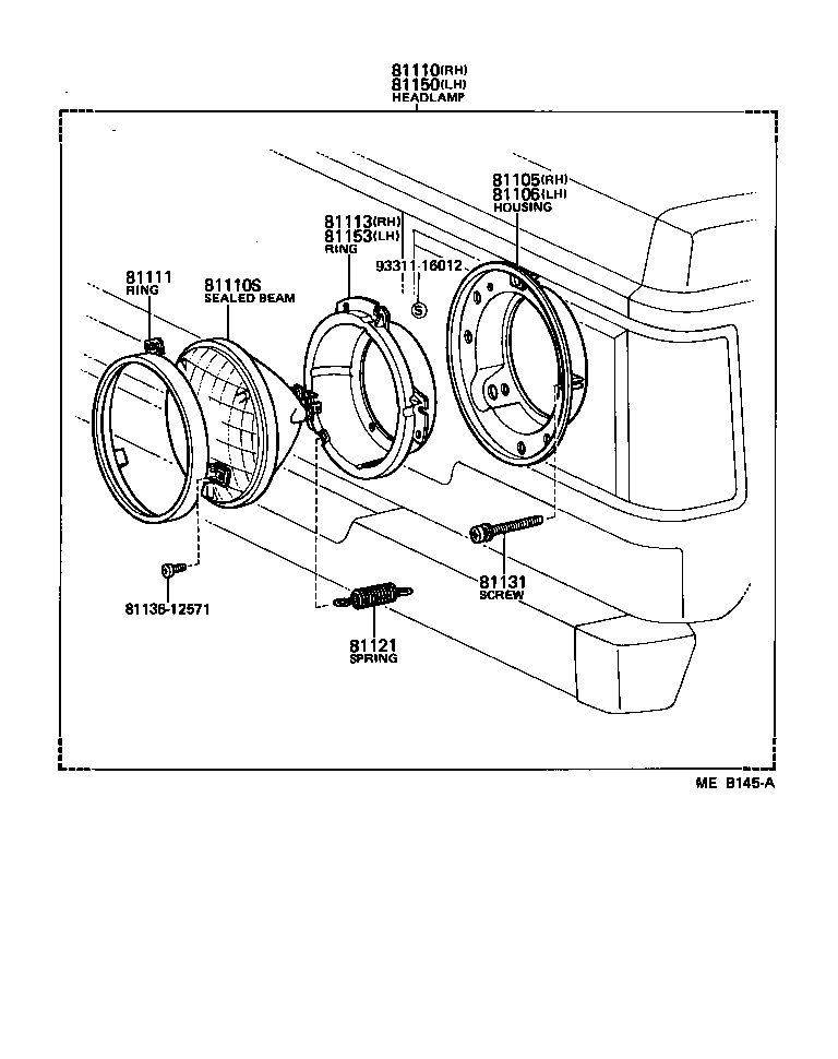 Exploded illustration MEB145A