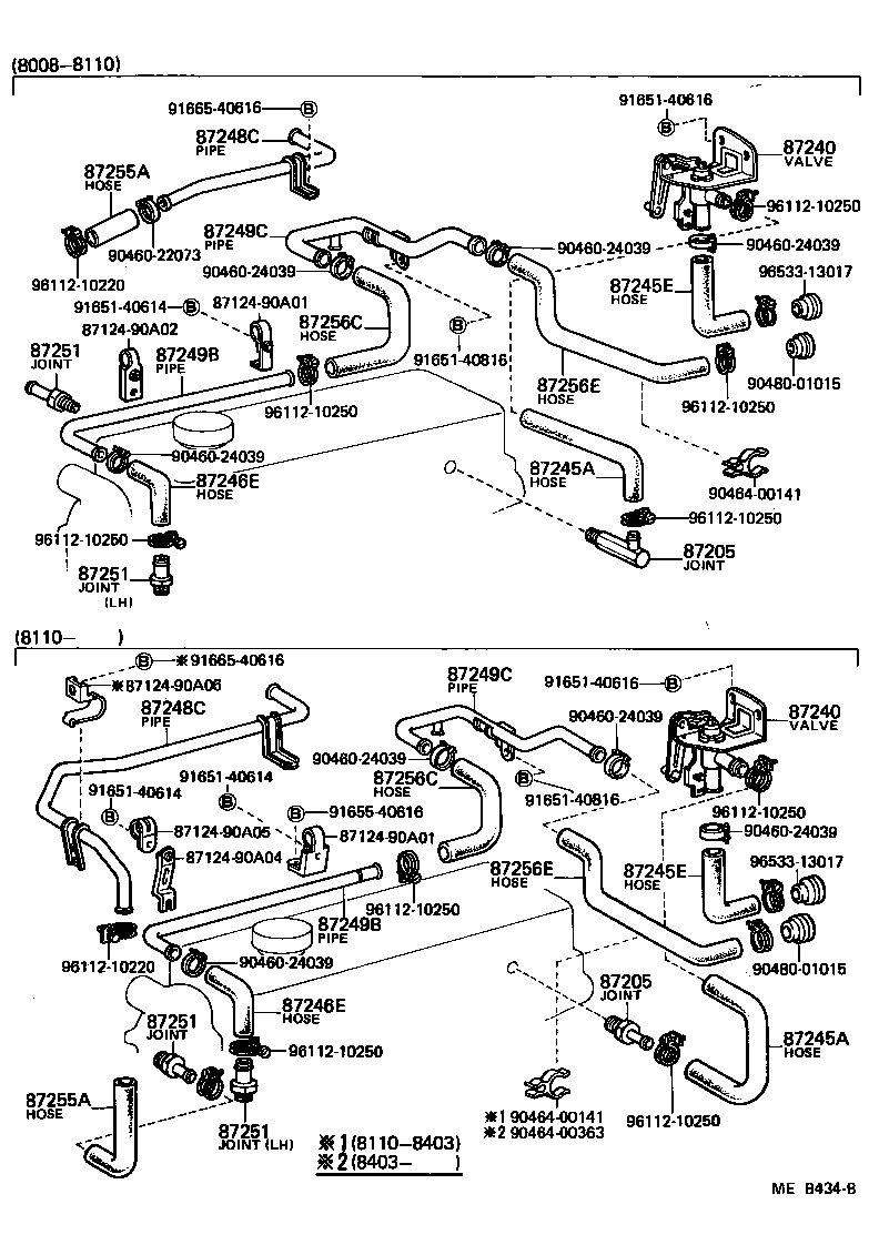 Exploded illustration MEB434B