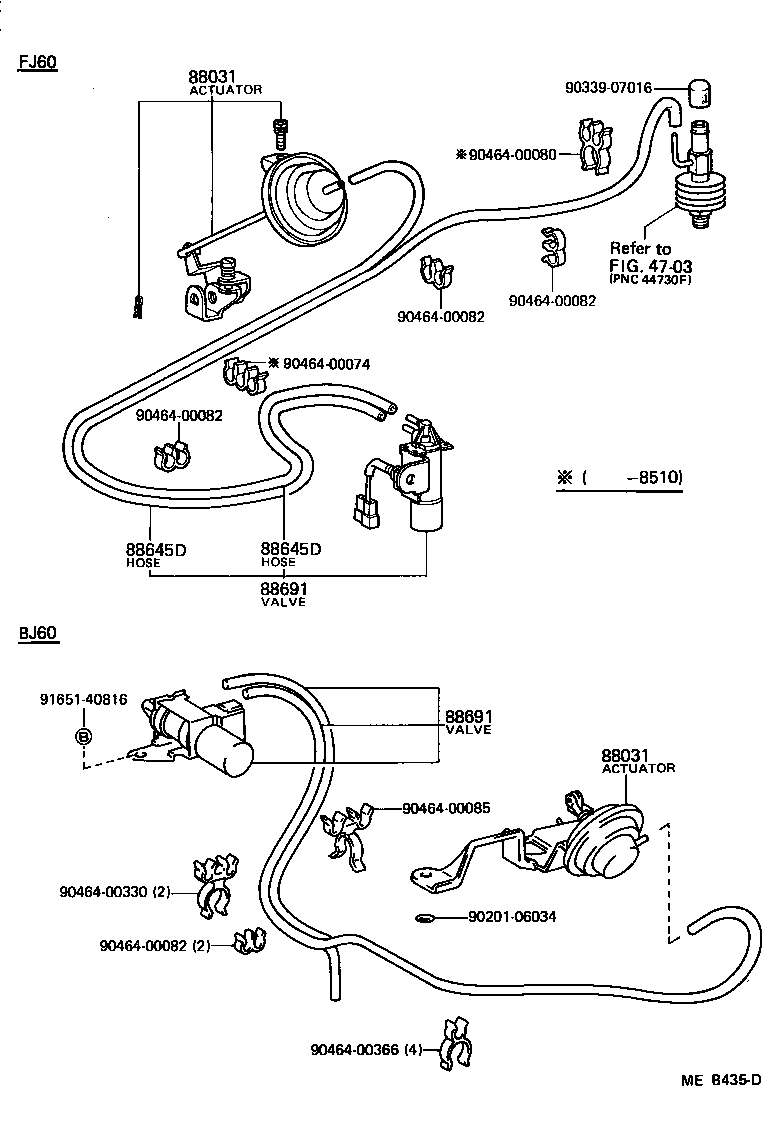 Exploded illustration MEB435D