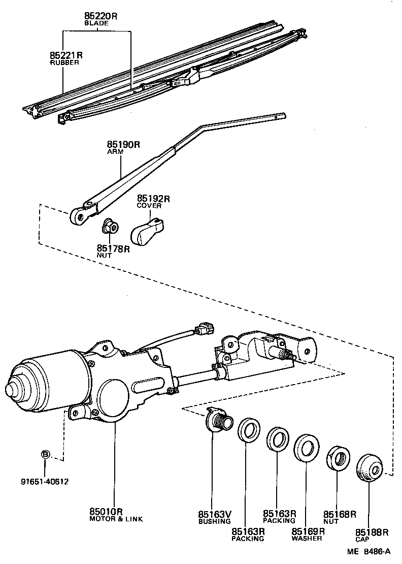 Exploded illustration MEB486A