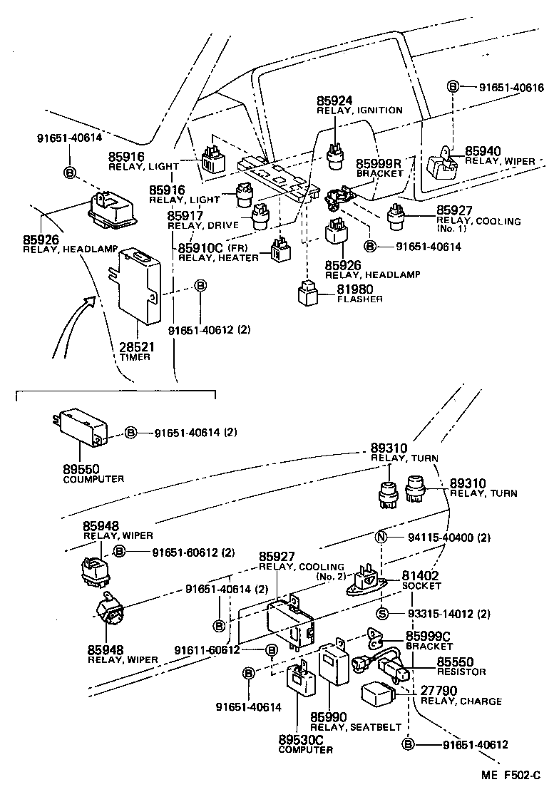 Exploded illustration MEF502C