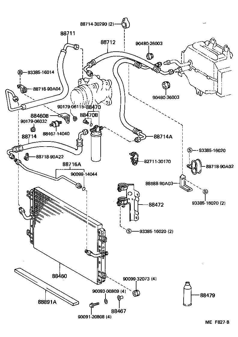 Exploded illustration MEF827B