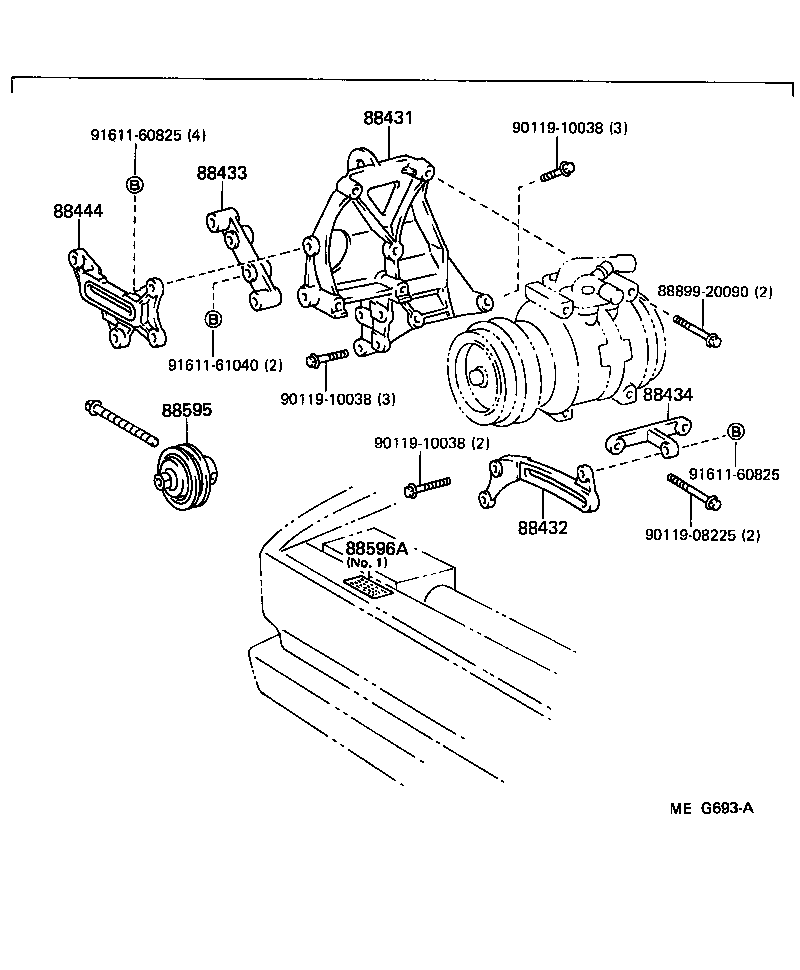 Exploded illustration MEG693A
