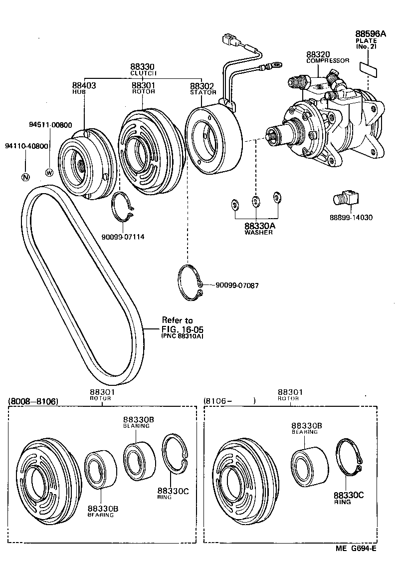 Exploded illustration MEG694E