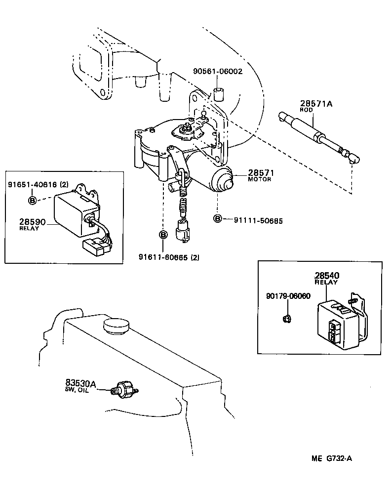 Exploded illustration MEG732A