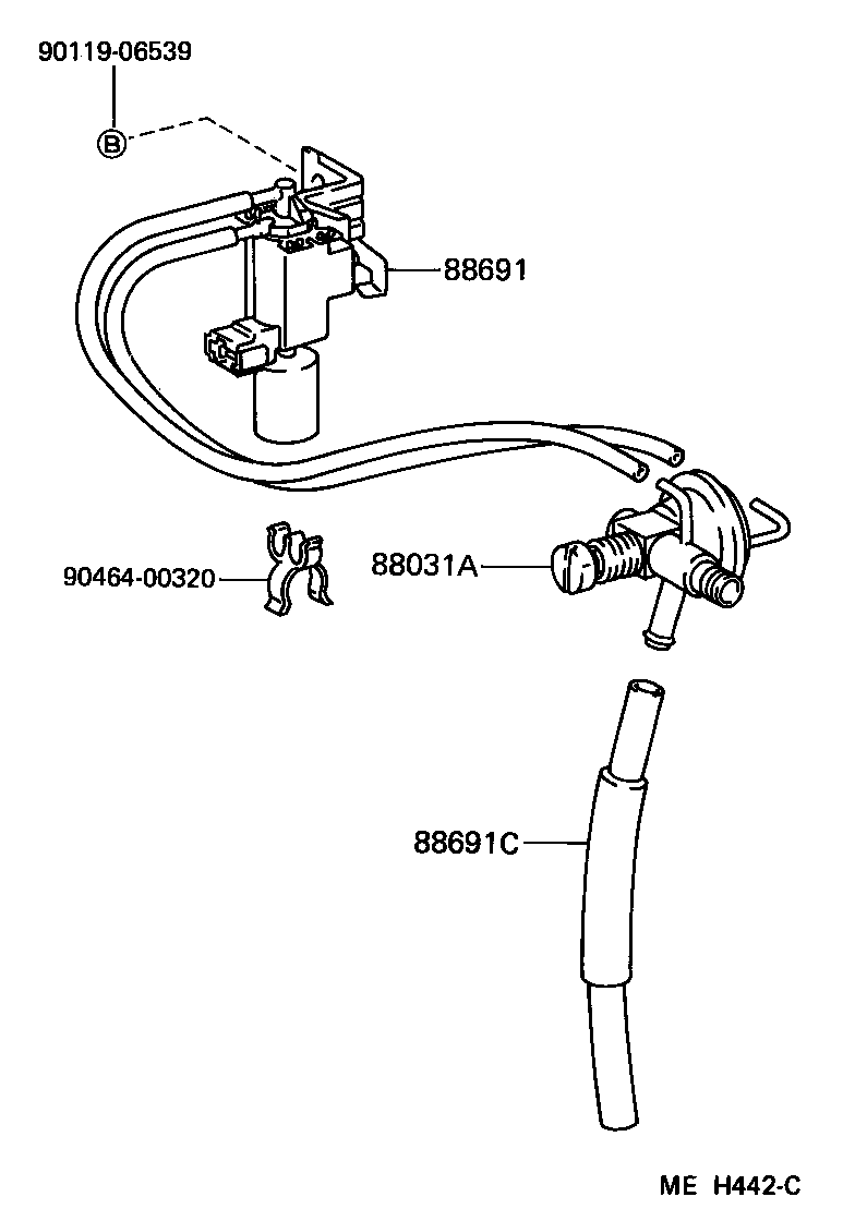 Exploded illustration MEH442C