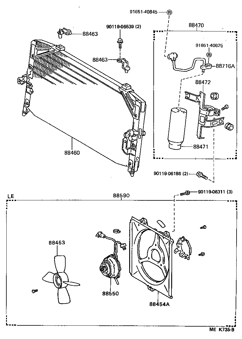 Exploded illustration MEK735B
