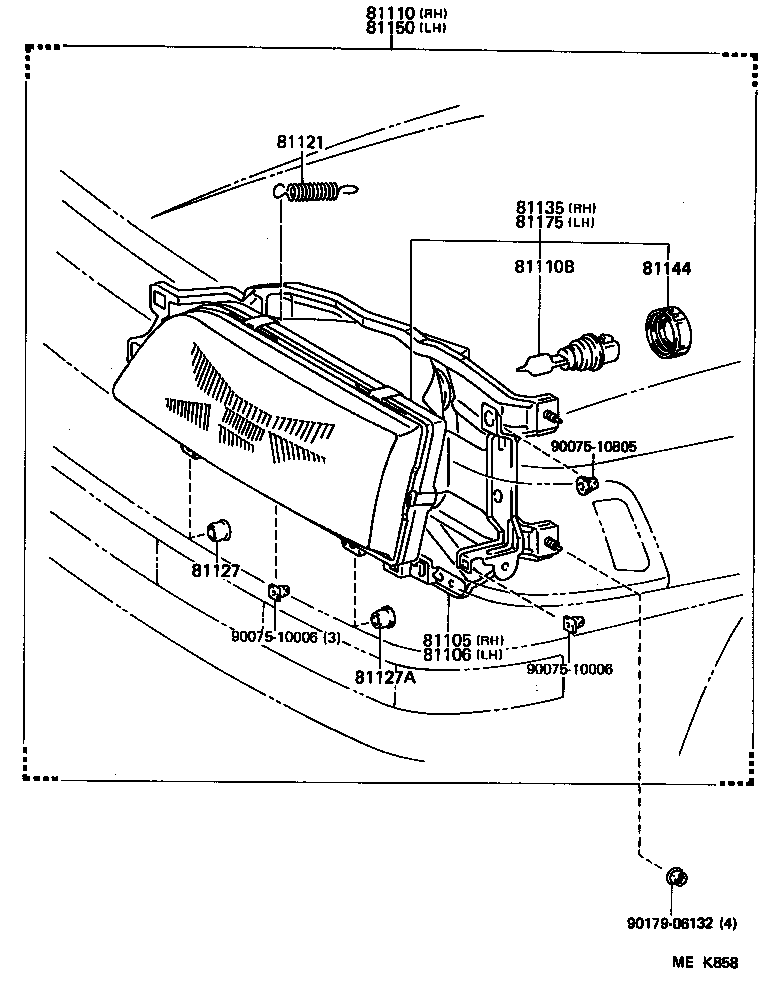 Exploded illustration MEK858