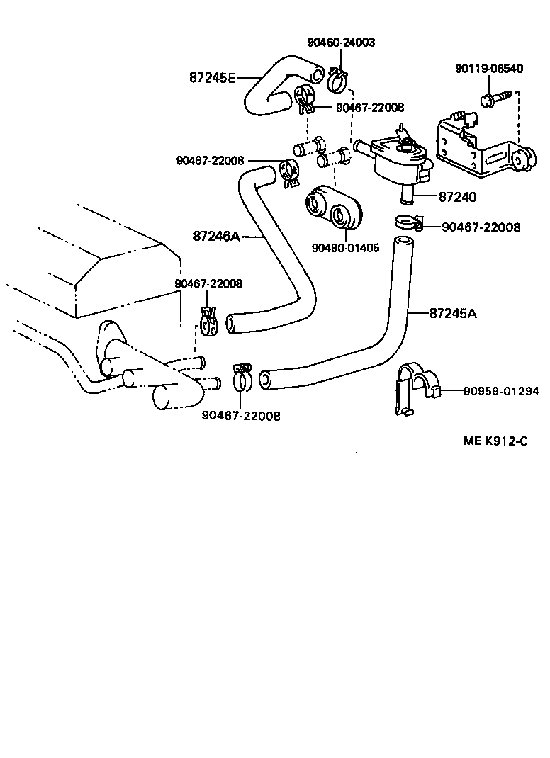 Exploded illustration MEK912C