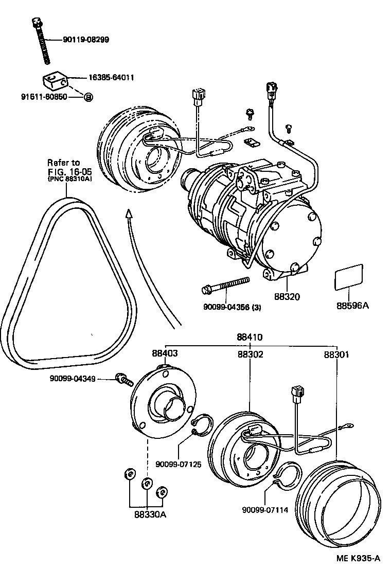 Exploded illustration MEK935A