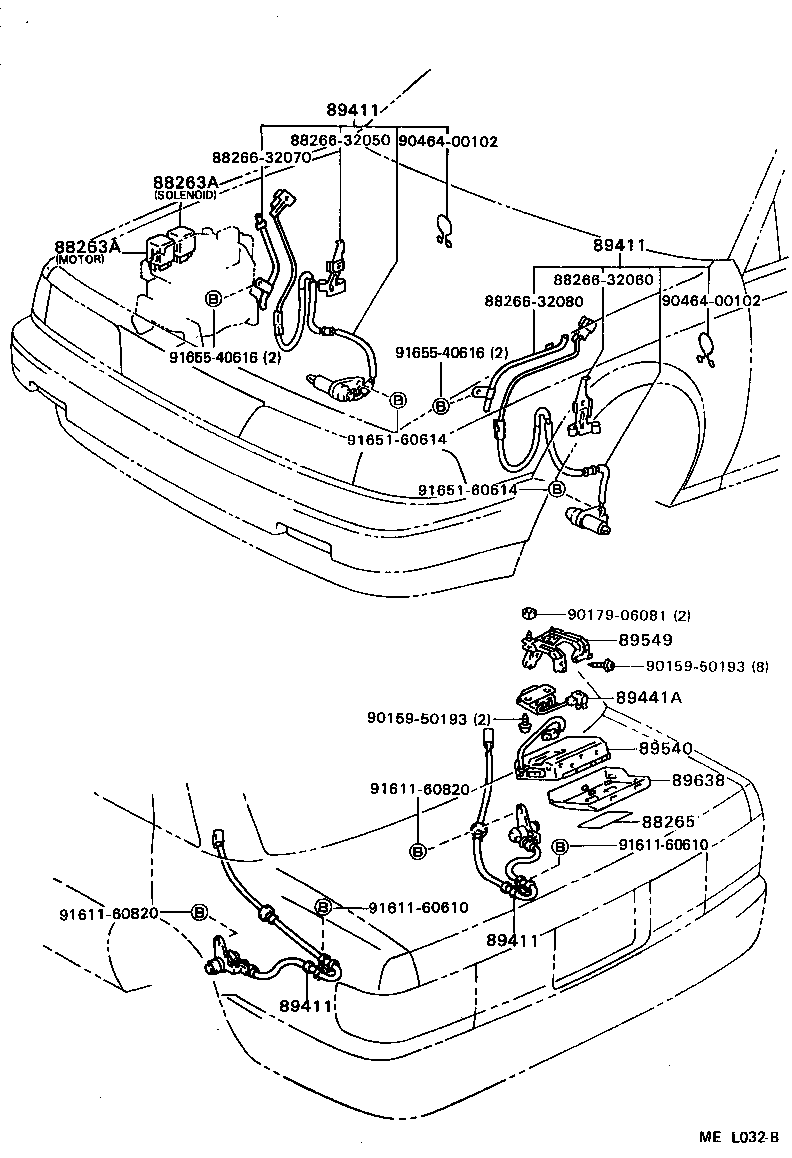 Exploded illustration MEL032B