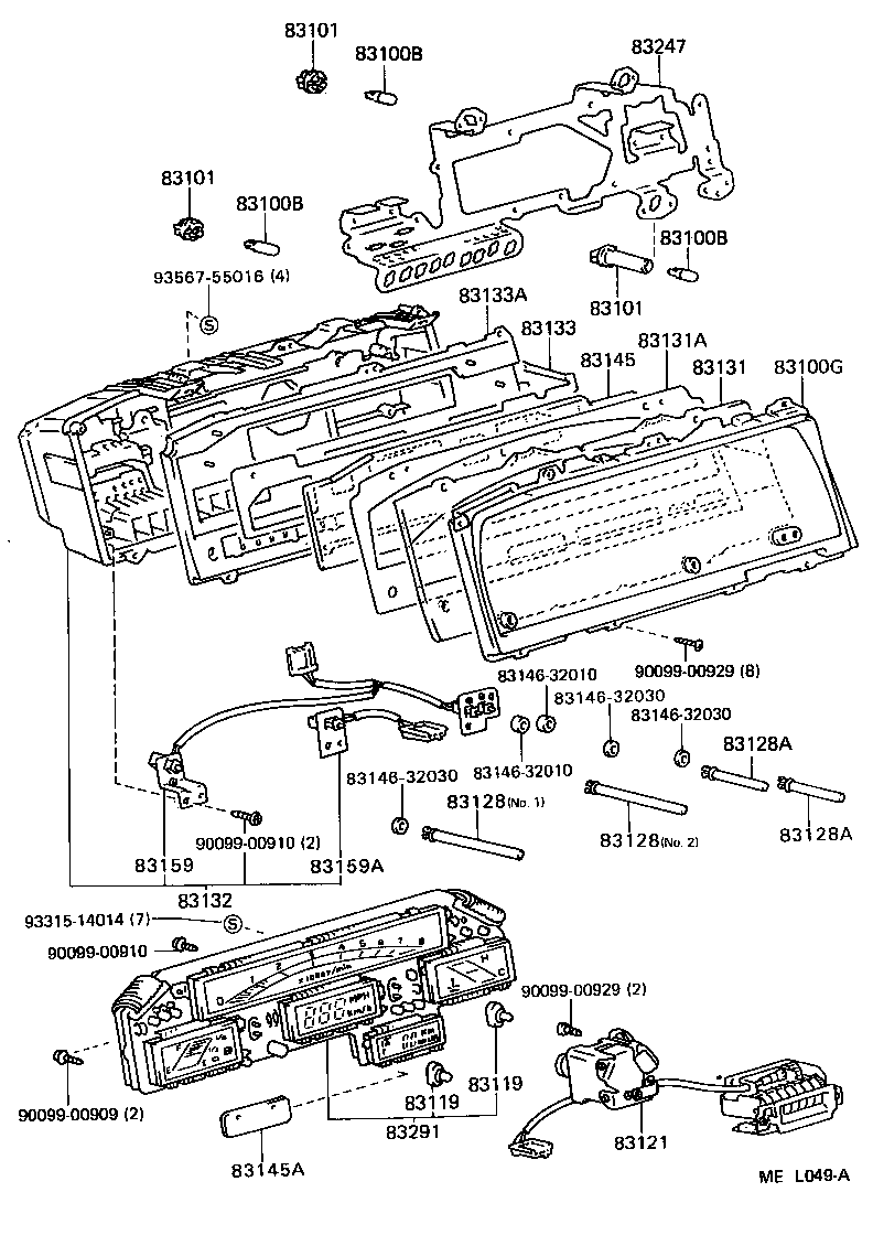 Exploded illustration MEL049A