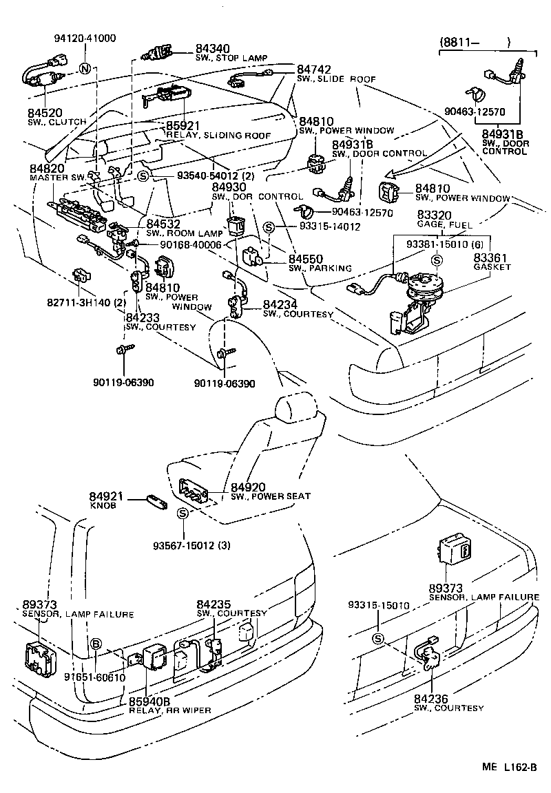 Exploded illustration MEL162B