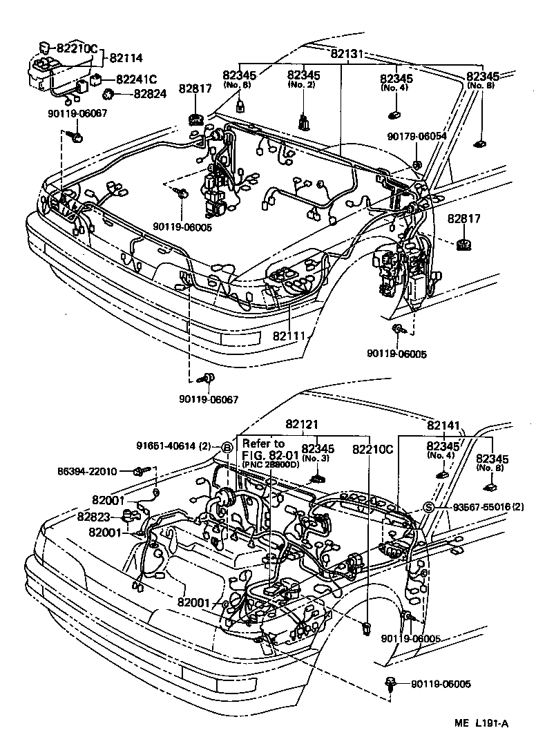 Exploded illustration MEL191A