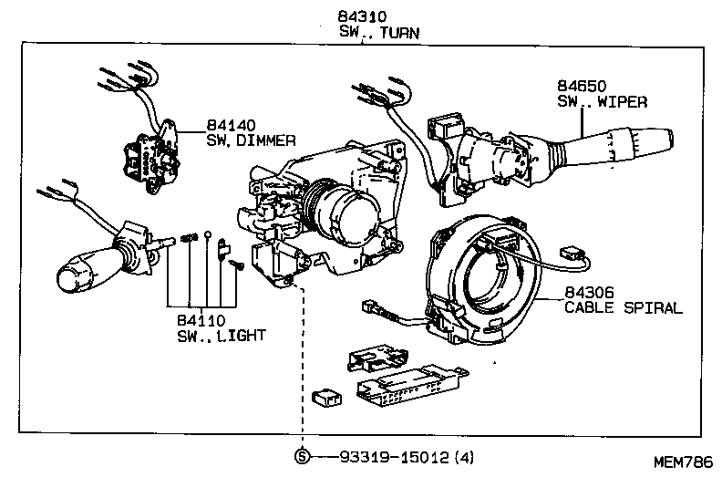 Exploded illustration MEM786