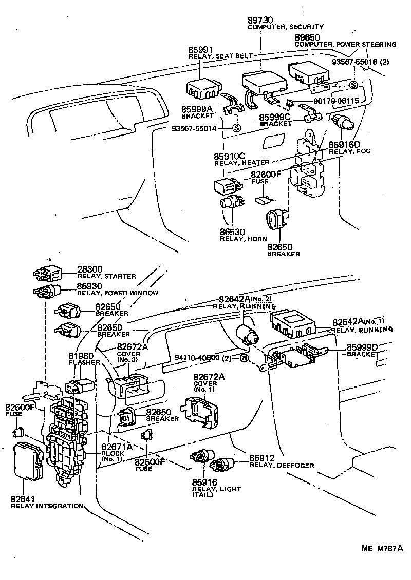 Exploded illustration MEM787A