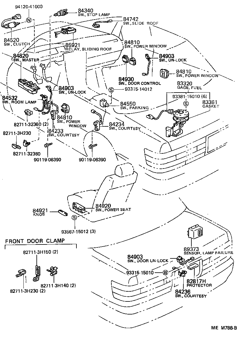 Exploded illustration MEM788B