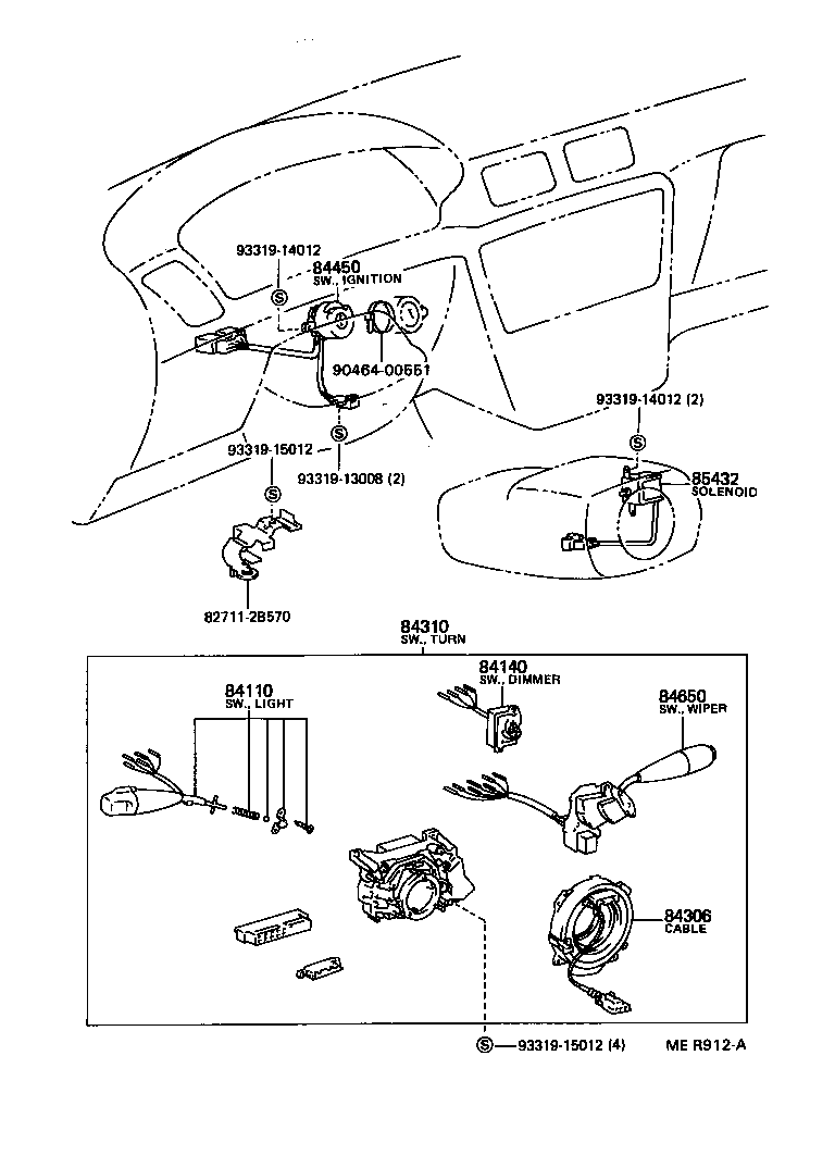 Exploded illustration MER912A