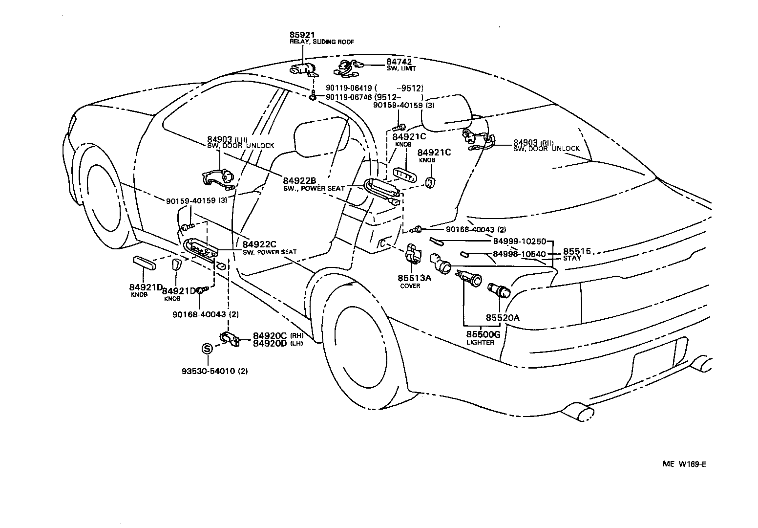 Exploded illustration MEW169E