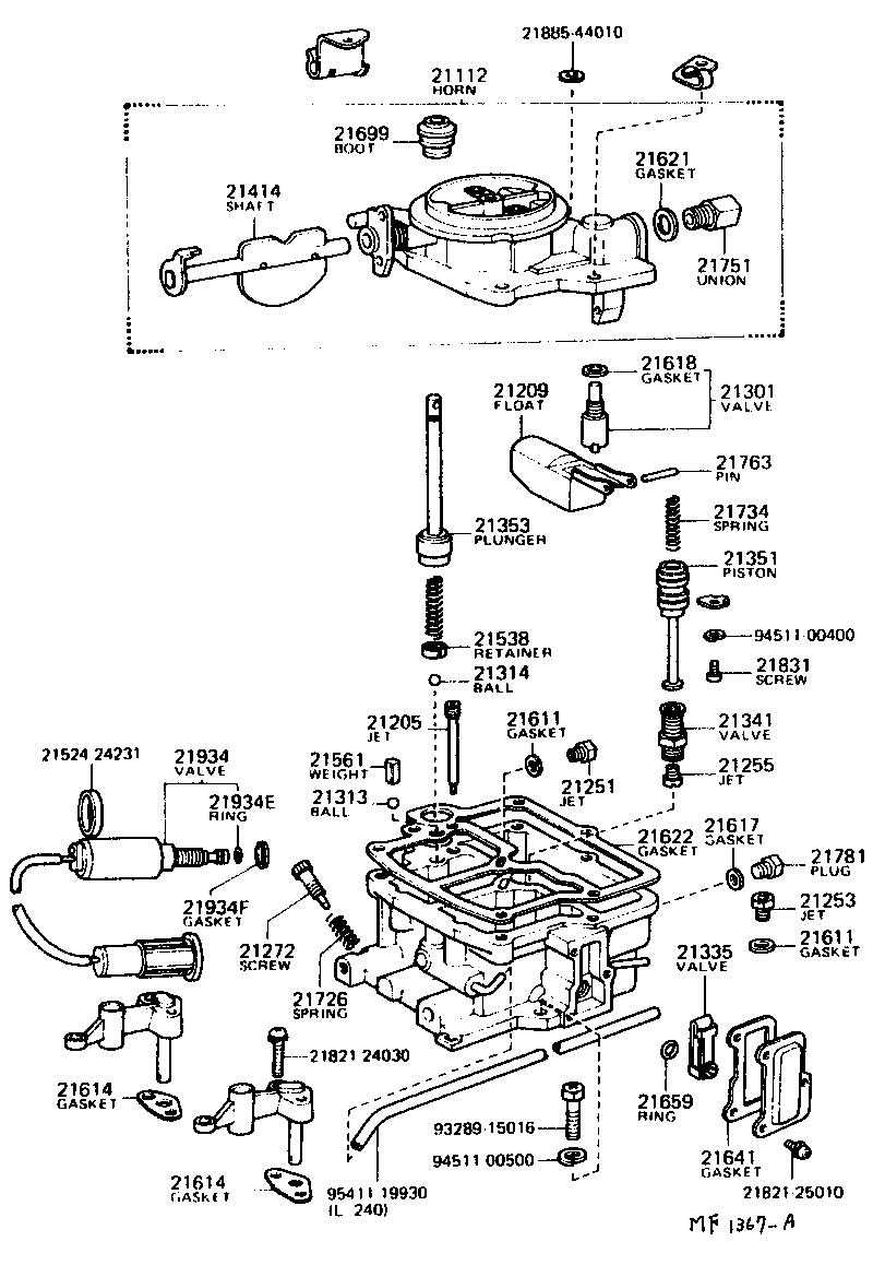 Exploded illustration MF1367A