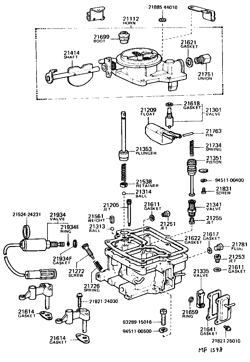 Exploded illustration MF1598