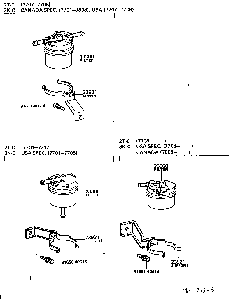 Exploded illustration MF1733B