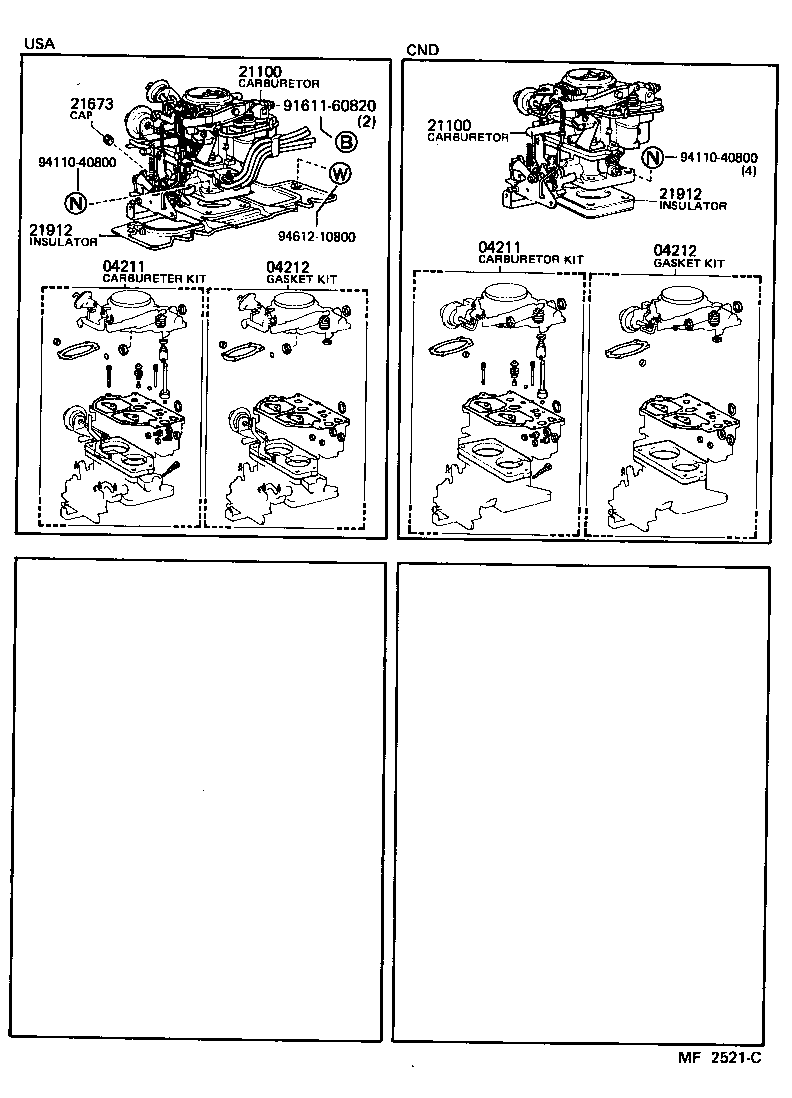 Exploded illustration MF2521C