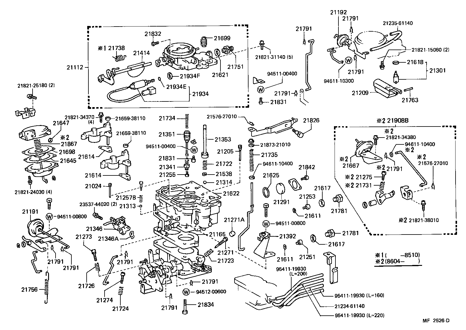 Exploded illustration MF2526D