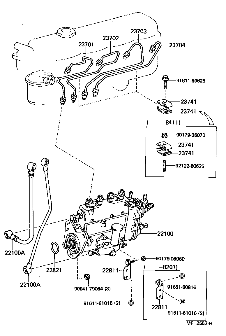 Exploded illustration MF2553H
