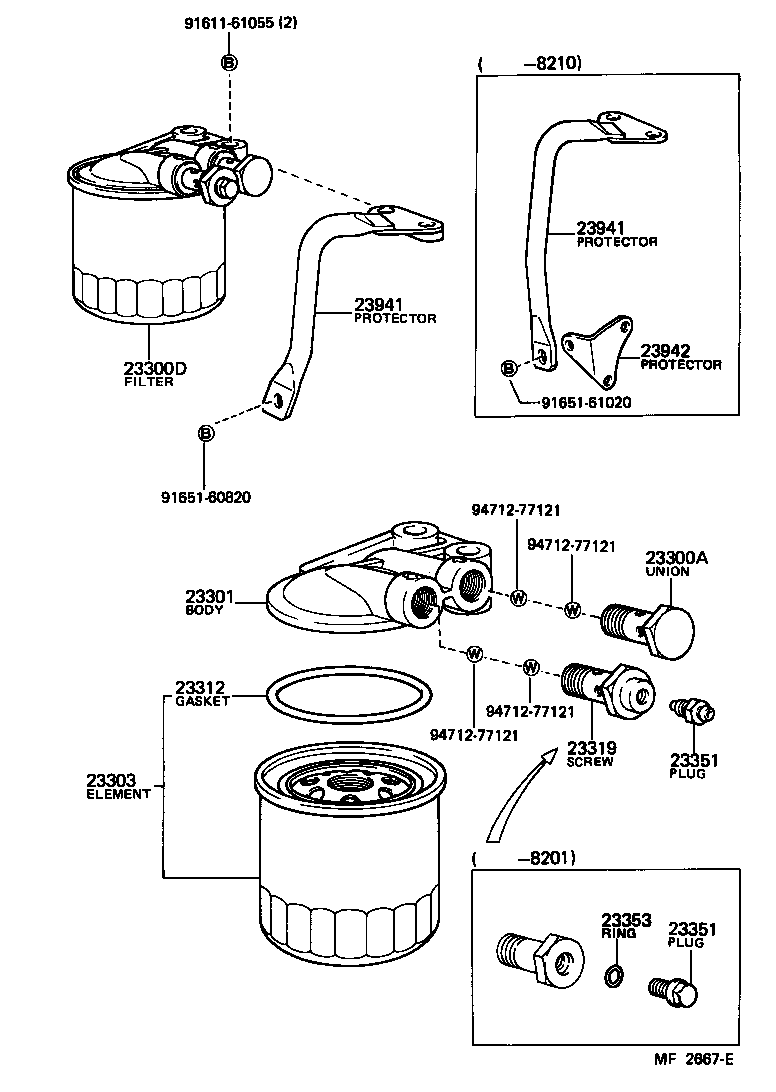 Exploded illustration MF2667E