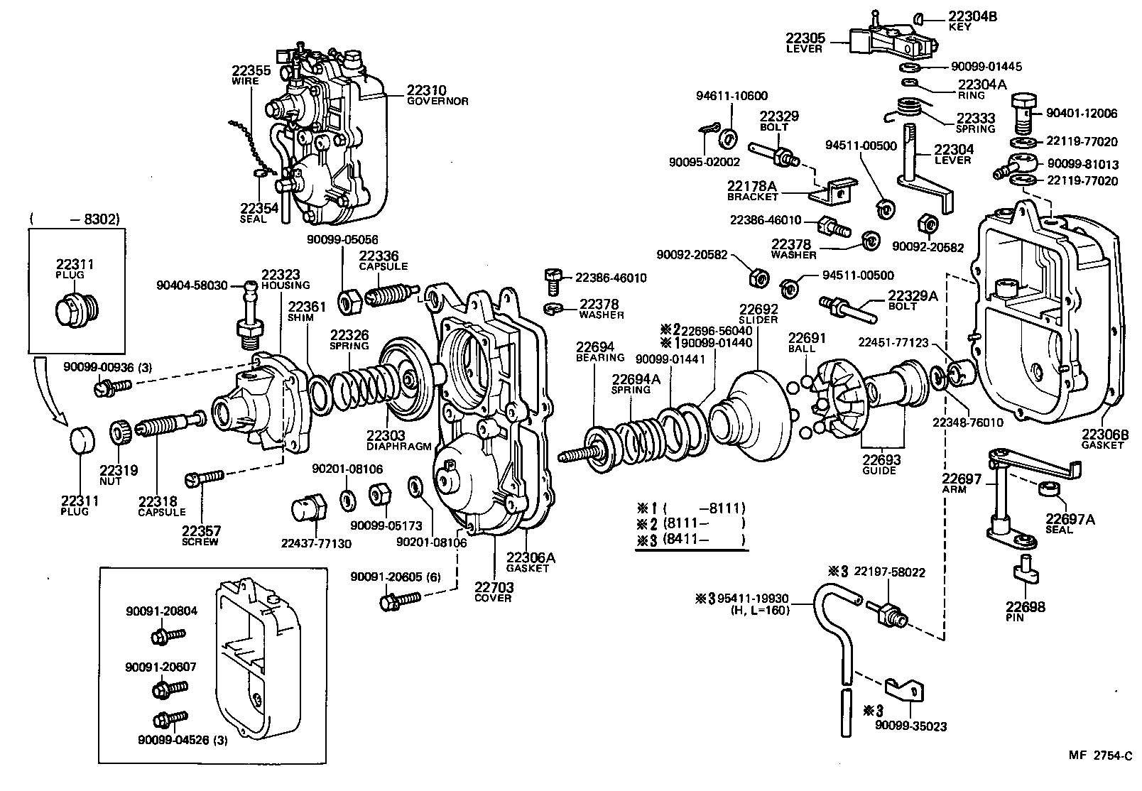 Exploded illustration MF2754C