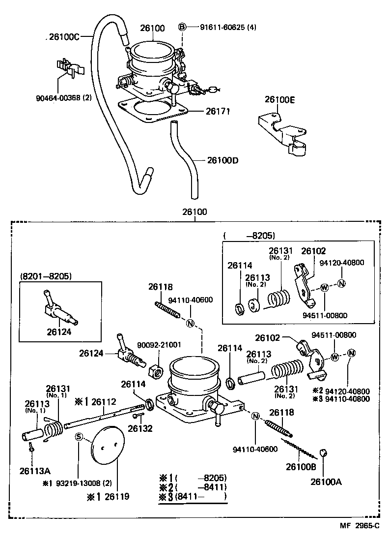 Exploded illustration MF2965C