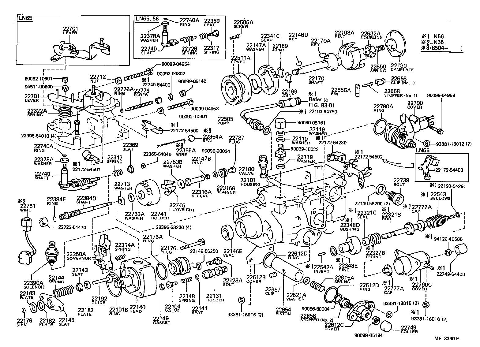 Exploded illustration MF3390E