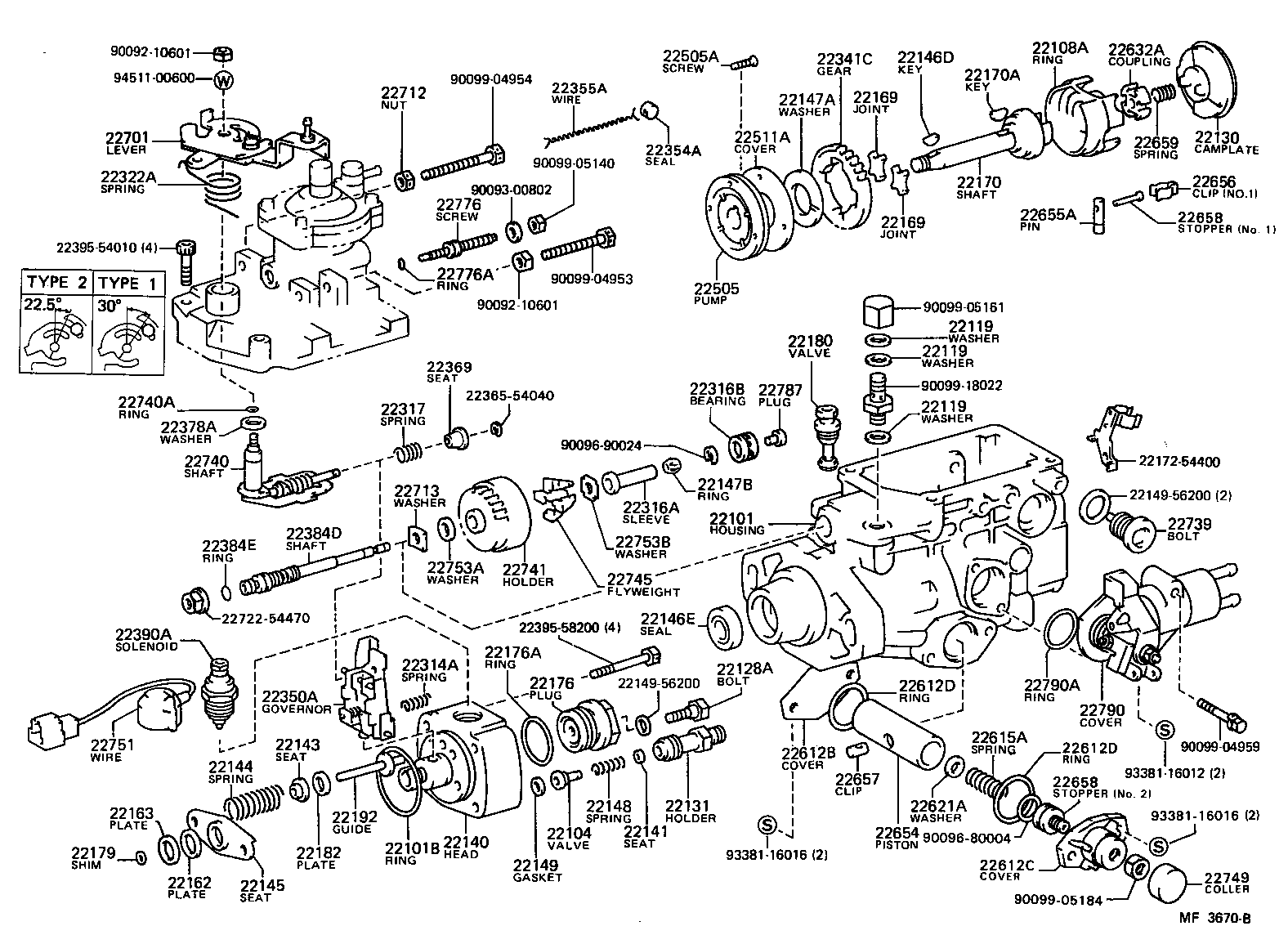Exploded illustration MF3670B
