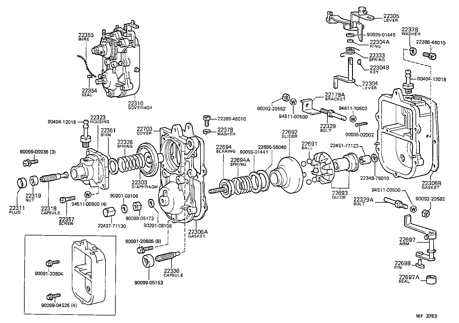 Exploded illustration MF3753